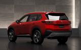 2023 Nissan X trail reveal red studio rear three quarters 2023 Nissan X trail reveal red studio rear three quarters
