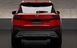 2023 Nissan X trail reveal red studio rear 2023 Nissan X trail reveal red studio rear