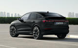 2024 Audi Q4 E Tron Sportback black rear quarter