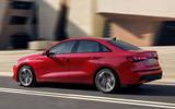 2024 Audi A3 saloon side angle 2024 Audi A3 saloon side angle