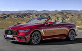 2024 Mercedes AMG CLE53 front roof down static 2024 Mercedes AMG CLE53 front roof down static