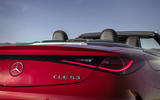 2024 Mercedes AMG CLE53 roof down closeup 2024 Mercedes AMG CLE53 roof down closeup