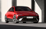 2025 Hyundai Ioniq 6 N Line in red   front three quarters 2025 Hyundai Ioniq 6 N Line in red   front three quarters