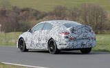 2025 Mercedes AMG CLA prototype, rear three quarters