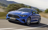 2025 Mercedes Benz CLA   blue car front cornering