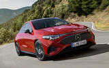 2025 Mercedes Benz CLA   red car front cornering 2025 Mercedes Benz CLA   red car front cornering