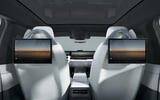 2025 Sony Honda Afeela 1 show car   rear screens, grey 2025 Sony Honda Afeela 1 show car   rear screens, grey