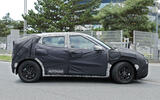 2026 Hyundai Ioniq 2 camo side 2026 Hyundai Ioniq 2 camo side