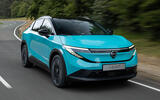 2026 Nissan Leaf front quarter tracking