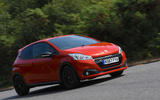 Peugeot 208 GTi cornering - front