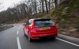 Skoda Scala rear three quarters driving