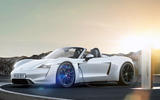 Porsche electric Boxster render 2020 - stationary side Porsche electric Boxster render 2020 - stationary side