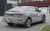 Audi Q6 E Tron Sportback 2024 camouflaged rear tracking Audi Q6 E Tron Sportback 2024 camouflaged rear tracking