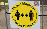 Social-distancing signs