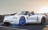 Porsche Boxster EV render 2019 - stationary side Porsche Boxster EV render 2019 - stationary side