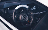 Alpine A110 E-Ternite Electric 2023 interior closeup Alpine A110 E-Ternite Electric 2023 interior closeup