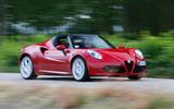 Alfa Romeo 4C moving at speed