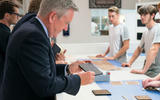 Adrian Hallmark inspecting details Adrian Hallmark inspecting details