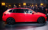 Skoda Scala official reveal stage side