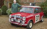 Paddy Hopkirk with winning Mini Paddy Hopkirk with winning Mini