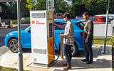 Testers charging Audi Testers charging Audi