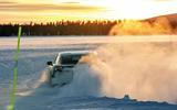 Porsche Taycan prototypes in winter testing