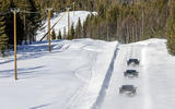 Porsche Taycan prototypes in winter testing