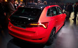 Skoda Scala official reveal stage rear angle