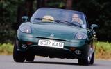 Fiat Barchetta 1995 front hard cornering Fiat Barchetta 1995 front hard cornering