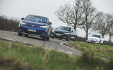 74 Mustang Mach e ID 4 Polestar 2 triple test 2021 triple corner 74 Mustang Mach e ID 4 Polestar 2 triple test 2021 triple corner