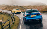 75 BMW M3 vs Audi RS3 saloon 2021 tracking rear