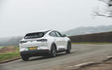 75 Mustang Mach e ID 4 Polestar 2 triple test 2021 Mustang corner solo rear 75 Mustang Mach e ID 4 Polestar 2 triple test 2021 Mustang corner solo rear