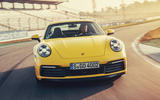 2019 Porsche 911 Carrera S track drive - cornering front
