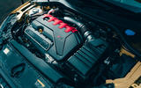 77 BMW M3 vs Audi RS3 saloon 2021 engine