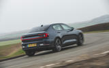 78 Mustang Mach e ID 4 Polestar 2 triple test 2021 polestar solo corner rear 78 Mustang Mach e ID 4 Polestar 2 triple test 2021 polestar solo corner rear