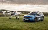 79 Skoda Enyaq vs electric plane 2022 pair 79 Skoda Enyaq vs electric plane 2022 pair