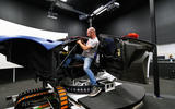 Prior climbing into simulator Prior climbing into simulator