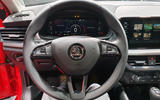 Skoda Scala official reveal stage steering wheel