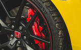 Britain's best affordable drivers car 2020 - Honda Civic Type R limited - brake calipers Britain's best affordable drivers car 2020 - Honda Civic Type R limited - brake calipers