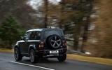 81 Land Rover Defender V8 2021 official images on road rear