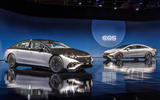 81 Mercedes EQS official reveal images pair