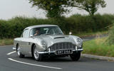 82 Aston Martin DB5 Goldfinger road test 2021 cornering front 82 Aston Martin DB5 Goldfinger road test 2021 cornering front