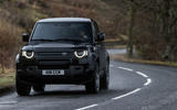 82 Land Rover Defender V8 2021 official images on road front