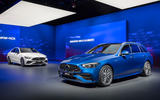 83 Mercedes AMG C43 estate 2022 official reveal studio pair