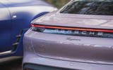 84 BMW i4 vs porsche taycan twin test porsche rear lights