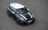 84 Mini JCW anniversary official images static aerial 84 Mini JCW anniversary official images static aerial