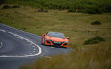 Honda NSX hybrid supercar feature - cornering right Honda NSX hybrid supercar feature - cornering right