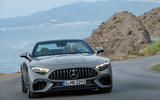 85 Mercedes SL 55 2021 official reveal images on road front