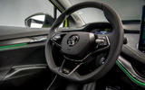 85 Skoda Enyaq coupe vRS 2022 official images steering wheel