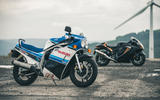 85 Suzuki at 100 Goodwin bike pair static 85 Suzuki at 100 Goodwin bike pair static